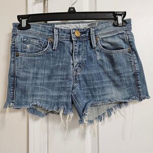 Levi's Cut Off Denim Jean Shorts Junior 5 (28x3) Blue Distressed Hippie Low-Rise